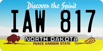 ND license plate IAW817