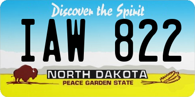 ND license plate IAW822