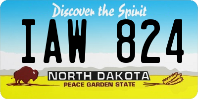 ND license plate IAW824