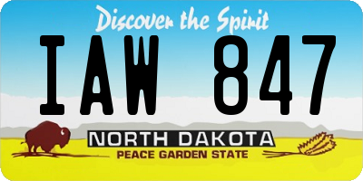 ND license plate IAW847