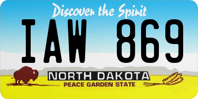 ND license plate IAW869