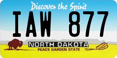 ND license plate IAW877