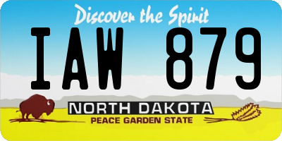 ND license plate IAW879