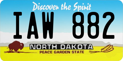 ND license plate IAW882
