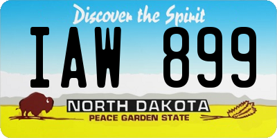 ND license plate IAW899