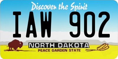 ND license plate IAW902