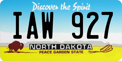 ND license plate IAW927