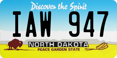 ND license plate IAW947