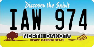ND license plate IAW974