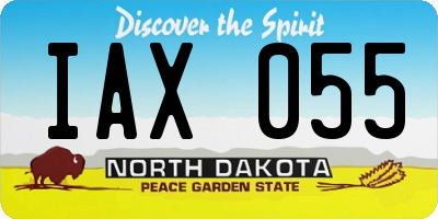 ND license plate IAX055
