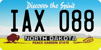 ND license plate IAX088