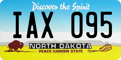 ND license plate IAX095