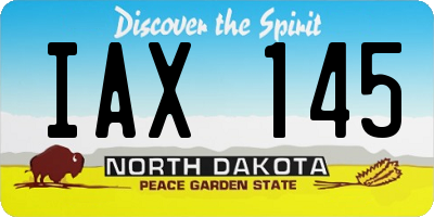 ND license plate IAX145