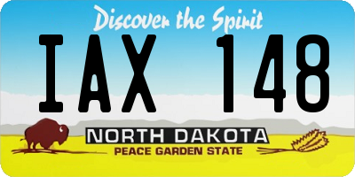 ND license plate IAX148