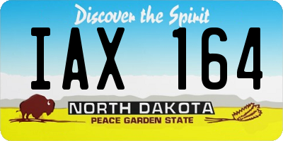 ND license plate IAX164