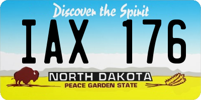 ND license plate IAX176