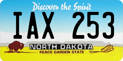 ND license plate IAX253