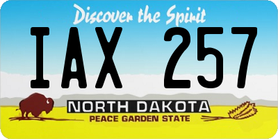 ND license plate IAX257