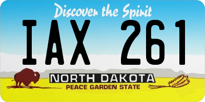 ND license plate IAX261