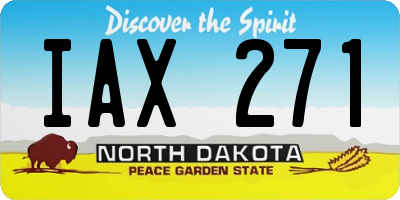 ND license plate IAX271