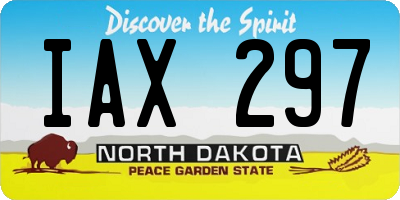 ND license plate IAX297