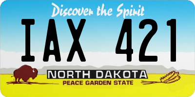 ND license plate IAX421