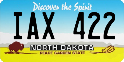 ND license plate IAX422
