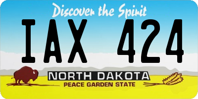 ND license plate IAX424