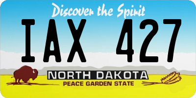 ND license plate IAX427