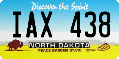 ND license plate IAX438