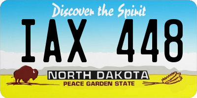 ND license plate IAX448