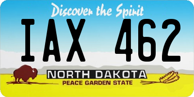 ND license plate IAX462