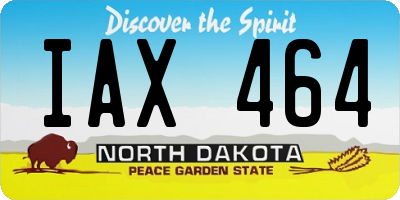ND license plate IAX464