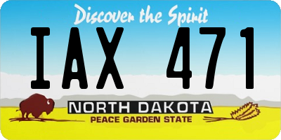 ND license plate IAX471