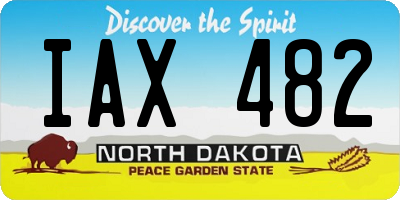 ND license plate IAX482