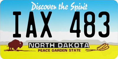 ND license plate IAX483