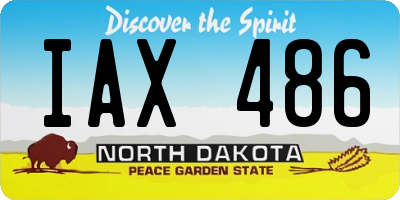 ND license plate IAX486