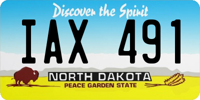 ND license plate IAX491