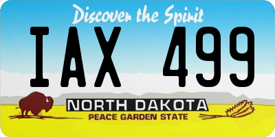 ND license plate IAX499