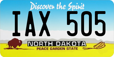 ND license plate IAX505
