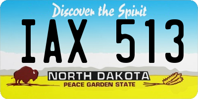 ND license plate IAX513