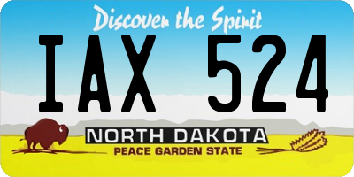 ND license plate IAX524