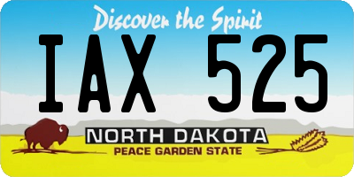 ND license plate IAX525