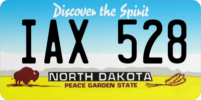 ND license plate IAX528