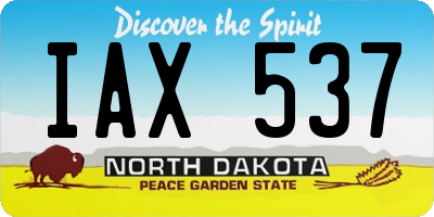 ND license plate IAX537