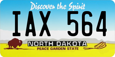 ND license plate IAX564