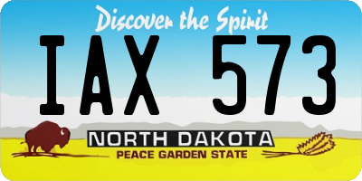 ND license plate IAX573