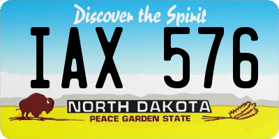 ND license plate IAX576