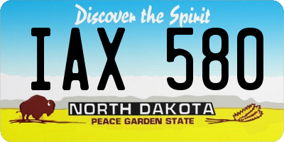 ND license plate IAX580