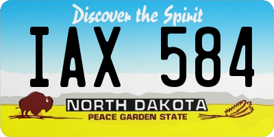 ND license plate IAX584